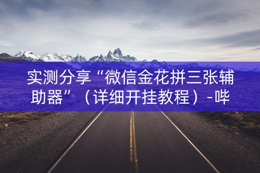 实测分享“微信金花拼三张辅助器”（详细开挂教程）-哔哩哔哩