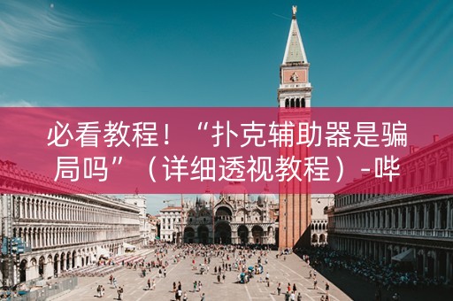 必看教程！“扑克辅助器是骗局吗”（详细透视教程）-哔哩哔哩