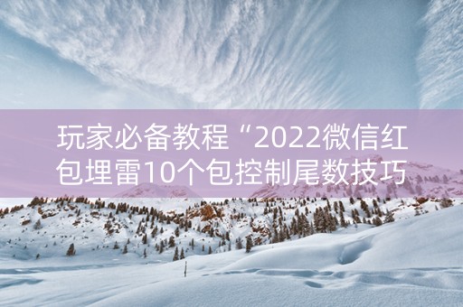 玩家必备教程“2022微信红包埋雷10个包控制尾数技巧”（详细透视教程）-哔哩哔哩
