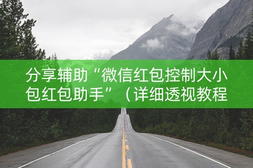 分享辅助“微信红包控制大小包红包助手”（详细透视教程）-哔哩哔哩