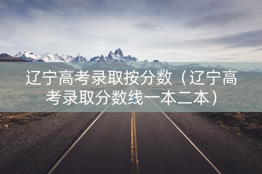 辽宁高考录取按分数（辽宁高考录取分数线一本二本）