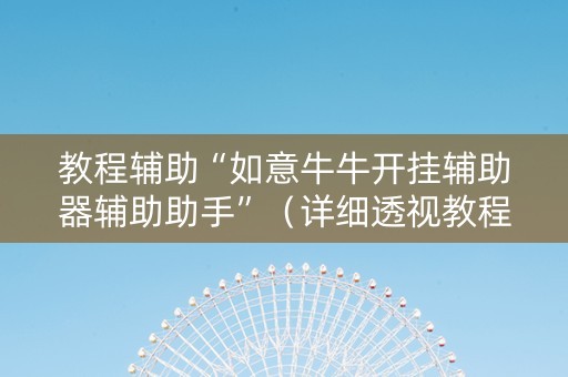 教程辅助“如意牛牛开挂辅助器辅助助手”（详细透视教程）-哔哩哔哩