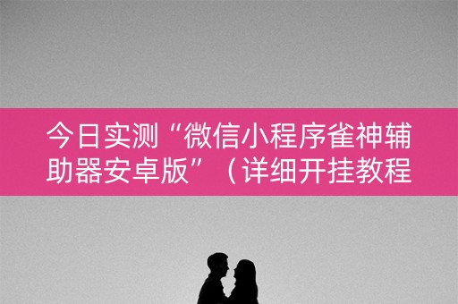 今日实测“微信小程序雀神辅助器安卓版”（详细开挂教程）-哔哩哔哩
