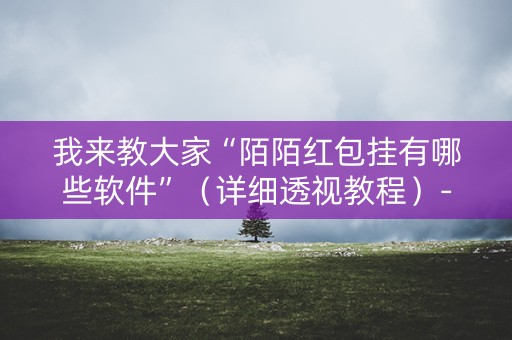 我来教大家“陌陌红包挂有哪些软件”（详细透视教程）-哔哩哔哩