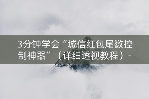 3分钟学会“城信红包尾数控制神器”（详细透视教程）-哔哩哔哩