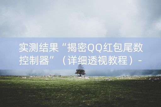 实测结果“揭密QQ红包尾数控制器”（详细透视教程）-哔哩哔哩