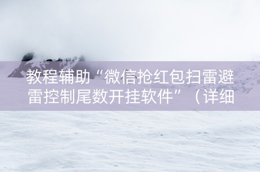 教程辅助“微信抢红包扫雷避雷控制尾数开挂软件”（详细透视教程）-哔哩哔哩