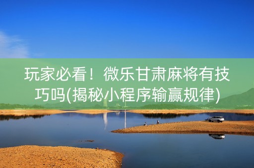 玩家必看！微乐甘肃麻将有技巧吗(揭秘小程序输赢规律)