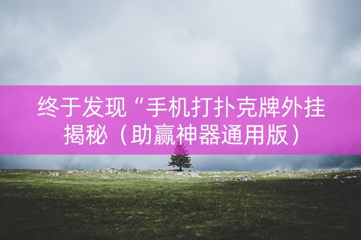 终于发现“手机打扑克牌外挂揭秘（助赢神器通用版）