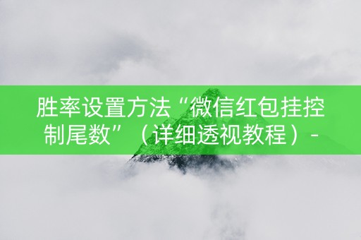 胜率设置方法“微信红包挂控制尾数”（详细透视教程）-哔哩哔哩