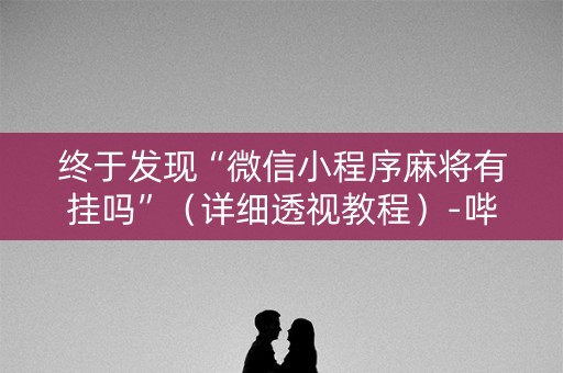 终于发现“微信小程序麻将有挂吗”（详细透视教程）-哔哩哔哩