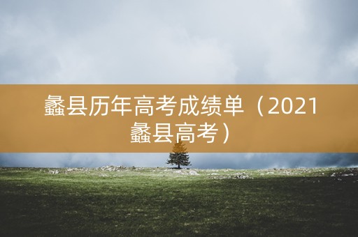 蠡县历年高考成绩单（2021蠡县高考）