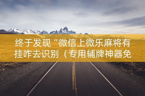 终于发现“微信上微乐麻将有挂咋去识别（专用辅牌神器免安装）