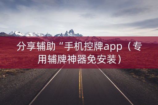 分享辅助“手机控牌app（专用辅牌神器免安装）