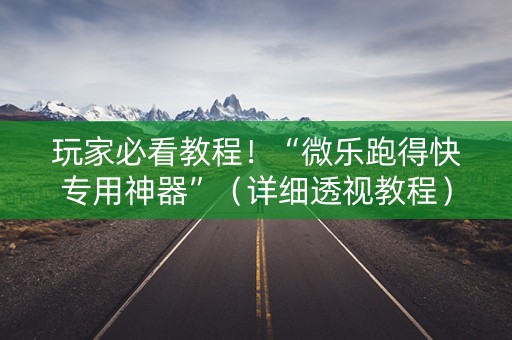 玩家必看教程！“微乐跑得快专用神器”（详细透视教程）-哔哩哔哩
