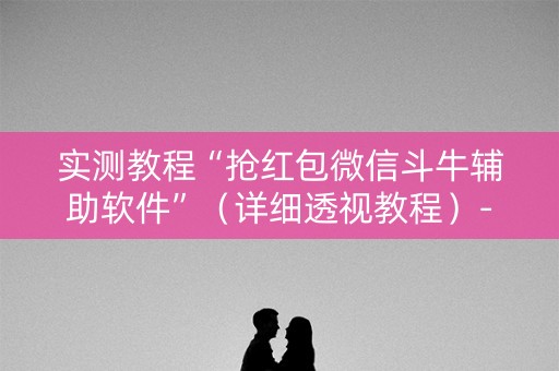 实测教程“抢红包微信斗牛辅助软件”（详细透视教程）-哔哩哔哩
