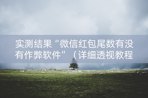 实测结果“微信红包尾数有没有作弊软件”（详细透视教程）-哔哩哔哩