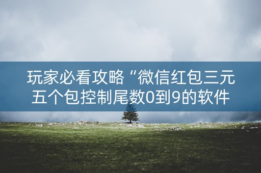 玩家必看攻略“微信红包三元五个包控制尾数0到9的软件”（详细透视教程）-哔哩哔哩