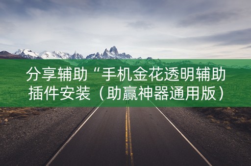 分享辅助“手机金花透明辅助插件安装（助赢神器通用版）