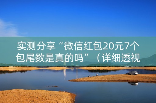 实测分享“微信红包20元7个包尾数是真的吗”（详细透视教程）-哔哩哔哩