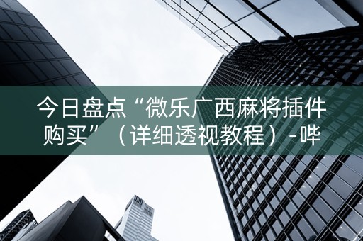 今日盘点“微乐广西麻将插件购买”（详细透视教程）-哔哩哔哩