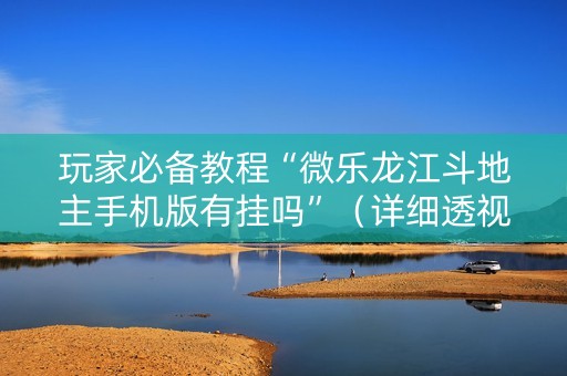 玩家必备教程“微乐龙江斗地主手机版有挂吗”（详细透视教程）-哔哩哔哩