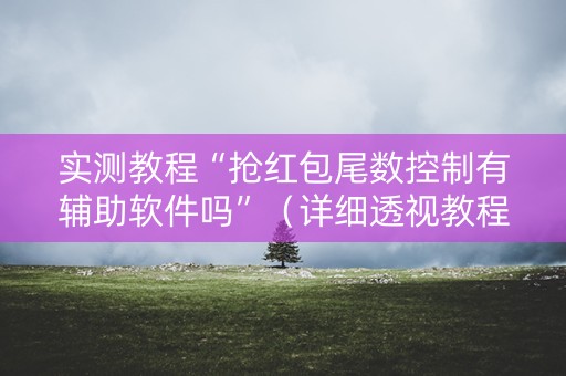 实测教程“抢红包尾数控制有辅助软件吗”（详细透视教程）-哔哩哔哩