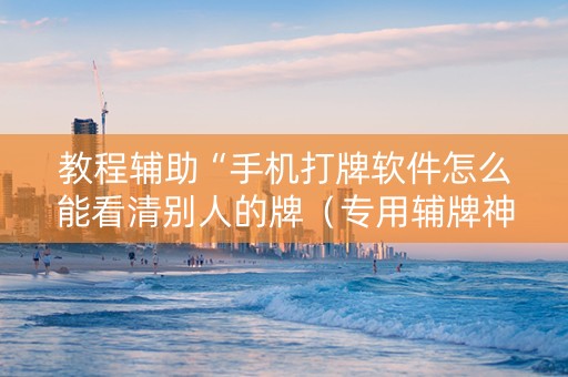 教程辅助“手机打牌软件怎么能看清别人的牌（专用辅牌神器免安装）