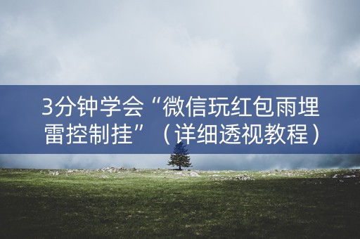 3分钟学会“微信玩红包雨埋雷控制挂”（详细透视教程）-哔哩哔哩