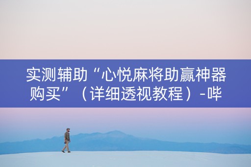 实测辅助“心悦麻将助赢神器购买”（详细透视教程）-哔哩哔哩