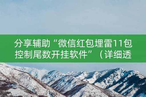分享辅助“微信红包埋雷11包控制尾数开挂软件”（详细透视教程）-哔哩哔哩