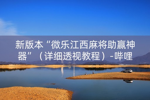 新版本“微乐江西麻将助赢神器”（详细透视教程）-哔哩哔哩