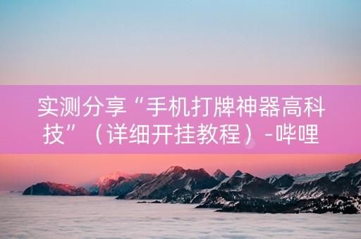 实测分享“手机打牌神器高科技”（详细开挂教程）-哔哩哔哩