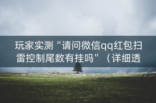 玩家实测“请问微信qq红包扫雷控制尾数有挂吗”（详细透视教程）-哔哩哔哩