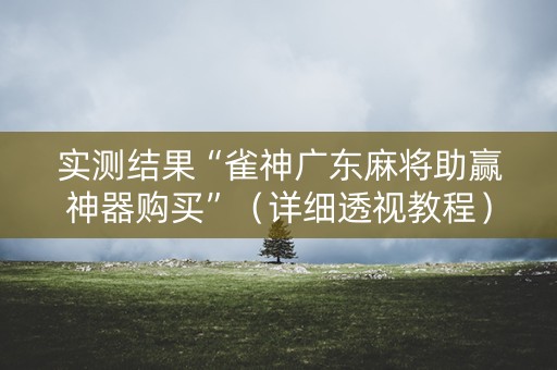 实测结果“雀神广东麻将助赢神器购买”（详细透视教程）-哔哩哔哩