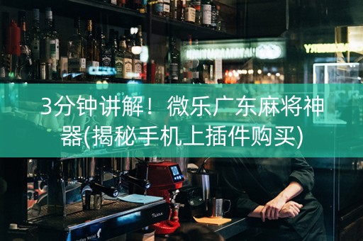 3分钟讲解！微乐广东麻将神器(揭秘手机上插件购买)