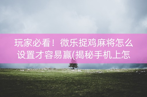 玩家必看！微乐捉鸡麻将怎么设置才容易赢(揭秘手机上怎么容易赢)