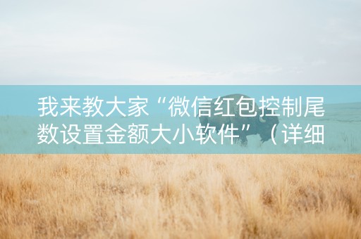 我来教大家“微信红包控制尾数设置金额大小软件”（详细透视教程）-哔哩哔哩