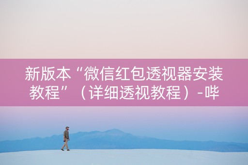 新版本“微信红包透视器安装教程”（详细透视教程）-哔哩哔哩