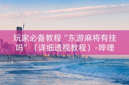 玩家必备教程“东游麻将有挂吗”（详细透视教程）-哔哩哔哩