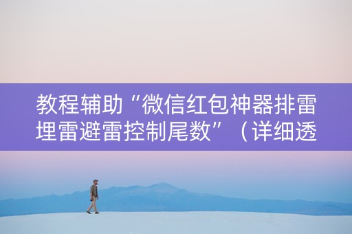 教程辅助“微信红包神器排雷埋雷避雷控制尾数”（详细透视教程）-哔哩哔哩