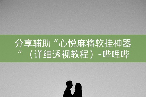 分享辅助“心悦麻将软挂神器”（详细透视教程）-哔哩哔哩
