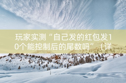 玩家实测“自己发的红包发10个能控制后的尾数吗”（详细透视教程）-哔哩哔哩