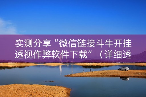 实测分享“微信链接斗牛开挂透视作弊软件下载”（详细透视教程）-哔哩哔哩