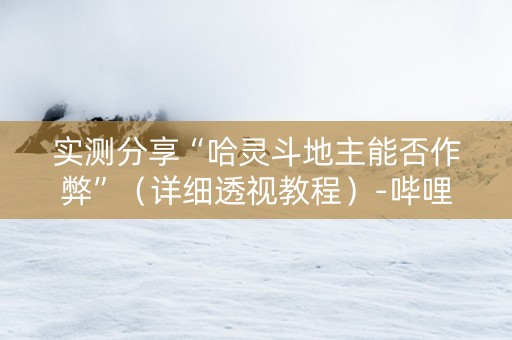 实测分享“哈灵斗地主能否作弊”（详细透视教程）-哔哩哔哩