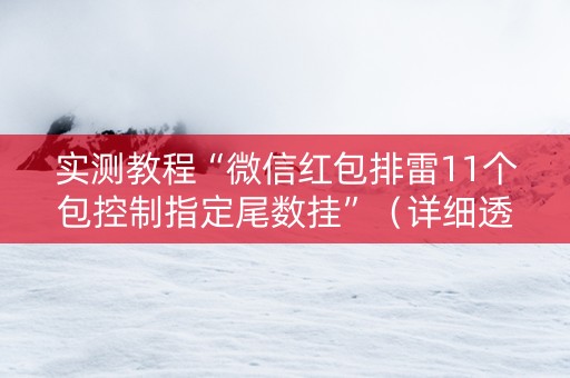 实测教程“微信红包排雷11个包控制指定尾数挂”（详细透视教程）-哔哩哔哩