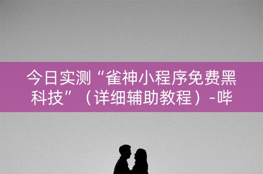 今日实测“雀神小程序免费黑科技”（详细辅助教程）-哔哩哔哩
