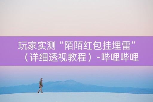 玩家实测“陌陌红包挂埋雷”（详细透视教程）-哔哩哔哩