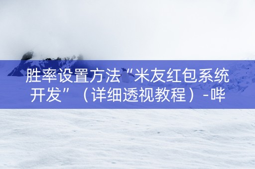 胜率设置方法“米友红包系统开发”（详细透视教程）-哔哩哔哩