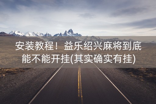 安装教程！益乐绍兴麻将到底能不能开挂(其实确实有挂)